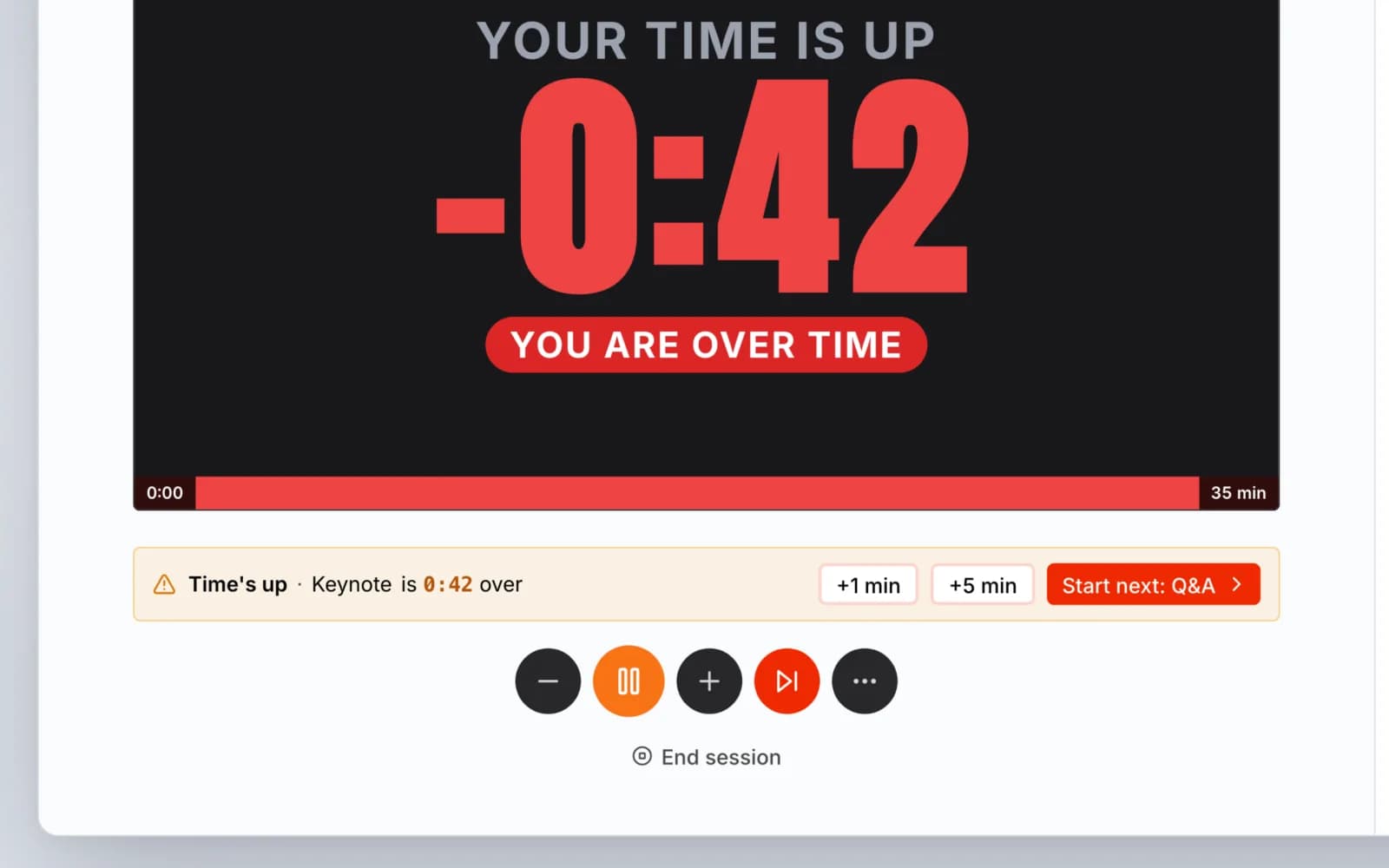 Overtime, Overtime strip state