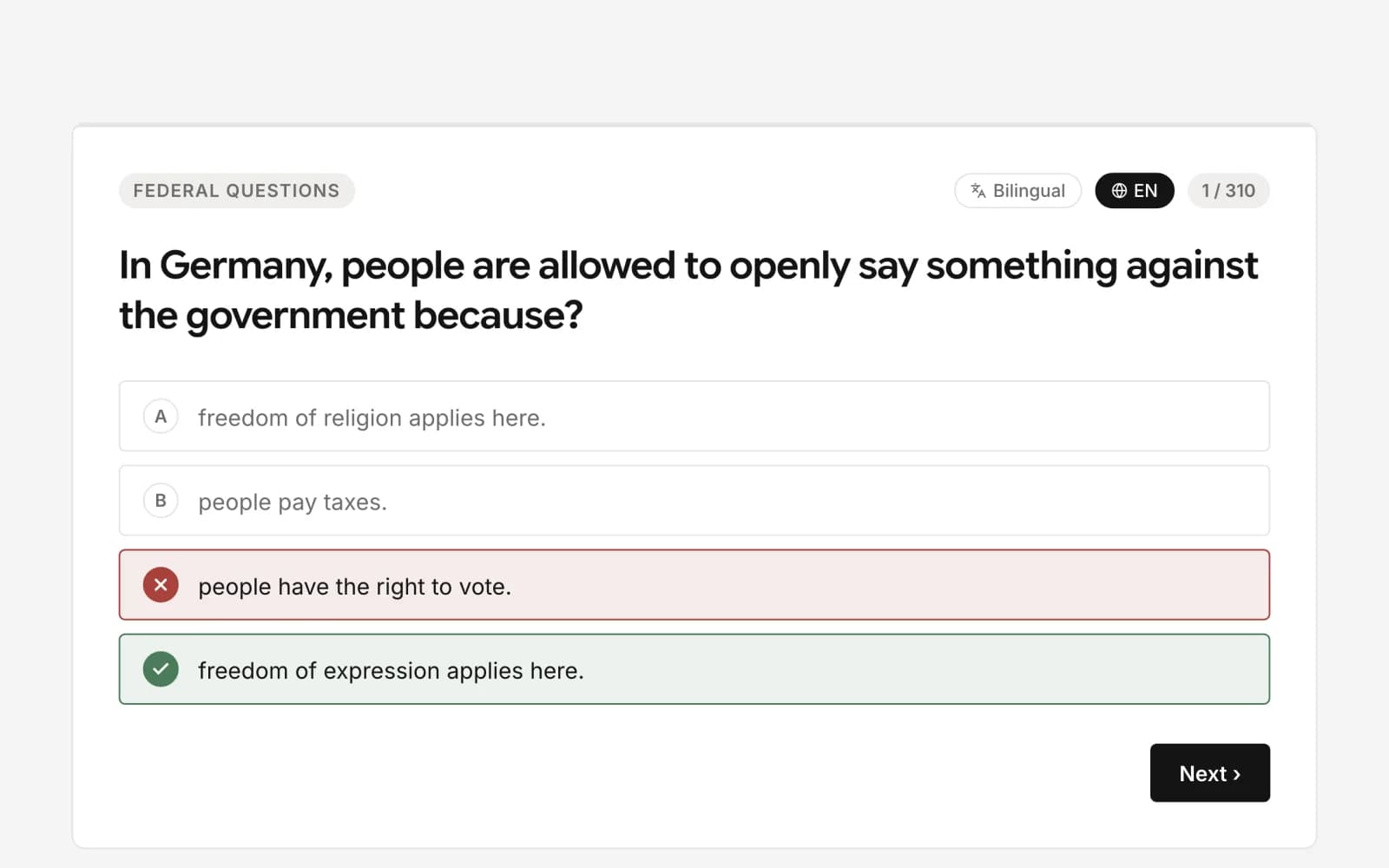 Practice, Incorrect state